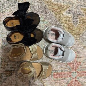 Carter's Gold and Black Kids Dress Shoes